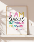 You are loved beyond measure print, christian nursery prints