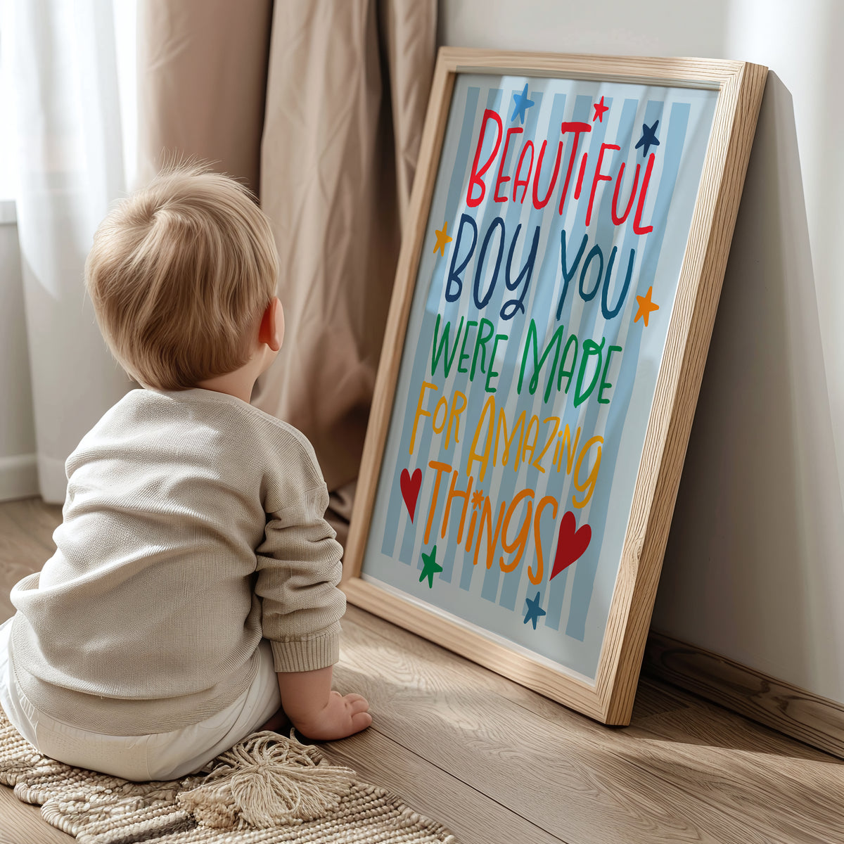 Beautiful boy you were made for amazing things print. Boys Nursery Wall Art (Copy)